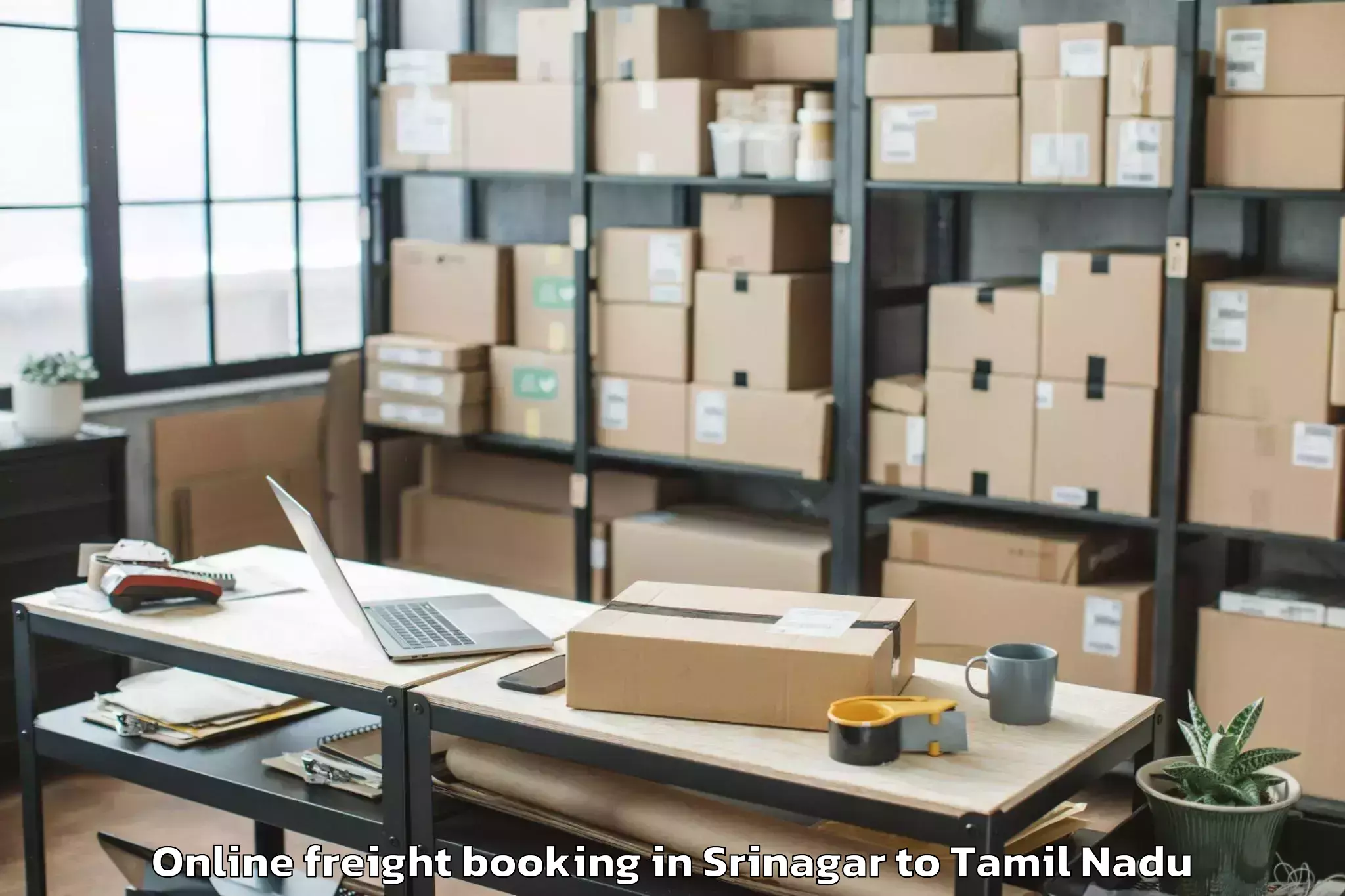 Book Srinagar to Vadamadurai Online Freight Booking Online